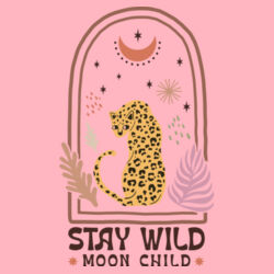 Women | Fitted Tee | Stay Wild Moon Child Design