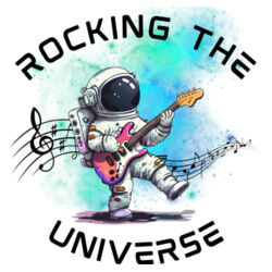 Kids | Relaxed Tee | Rocking the Universe (black writing) Design