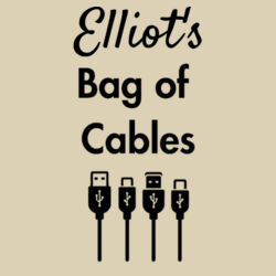 Small Storage Bag (18 x 23cm) | Bag of Cables | 💗PERSONALISE NAME💗  Design