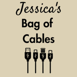 Medium Storage Bag (30 x 36cm) | Bag of Cables | 💗PERSONALISE NAME💗  Design