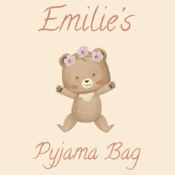 Large Pyjama Bag (40 x 60cm) | Happy Bear | 💗PERSONALISE NAME & WORDING 💗 Design
