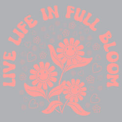 Women | Fitted Tee | Live Life in Full Bloom Design