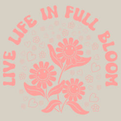 Women | Longline Long-Sleeve Tee | Live Life in Full Bloom Design
