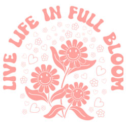 Women | Crop Singlet | Live Life in Full Bloom Design