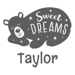 Kids (bedtime) | Classic Long-Sleeve Tee | Sweet Dreams Bear | 💗PERSONALISE NAME💗 | 🌸Better Together🌸 Design