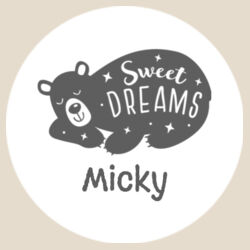 Round Ornament | Sweet Dreams Bear | 💗PERSONALISE NAME💗 | 🌸Better Together🌸 Design