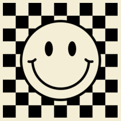 Men | Relaxed Tee | Checkered Smiles Design