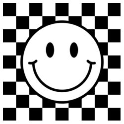 Men | V-Neck Tee | Checkered Smiles Design