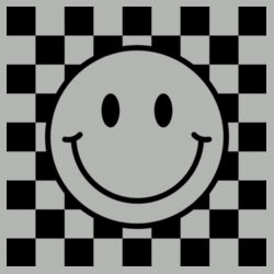 Men | Classic Long-Sleeve Tee | Checkered Smiles Design