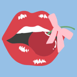 Women | Longline Tee | Cherry Kiss Design