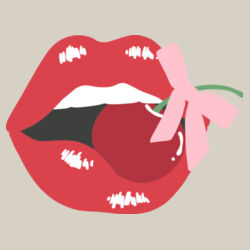 Women | Longline Long-Sleeve Tee | Cherry Kiss Design