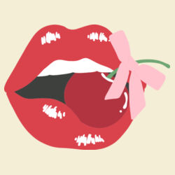 Women | Crop Singlet | Cherry Kiss Design