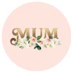 Round Ceramic Coaster | Golden Mum | 🌸Better Together🌸 Design