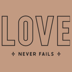 Classic Canvas Tote (42 x 42cm) | Love Never Fails Design