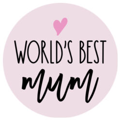 Round Ceramic Coaster | World's Best Mum | 🌸Better Together🌸 Design