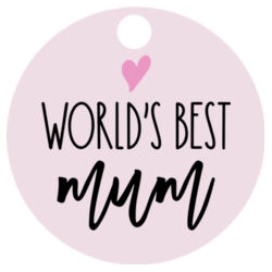 Round Keyring | World's Best Mum Design