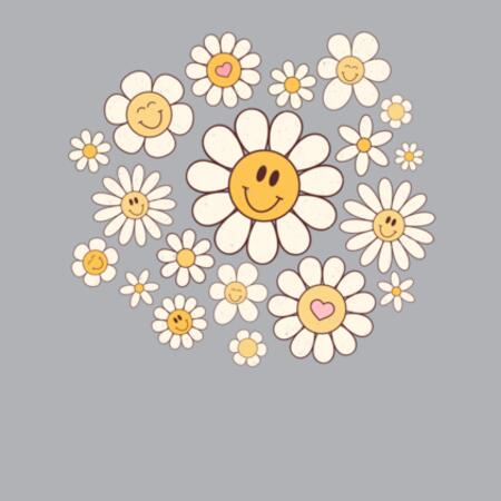 Kids | Long-Sleeve Tee | Retro Daisies Design