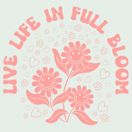 Women | Oversized Tee | Live Life in Full Bloom Design