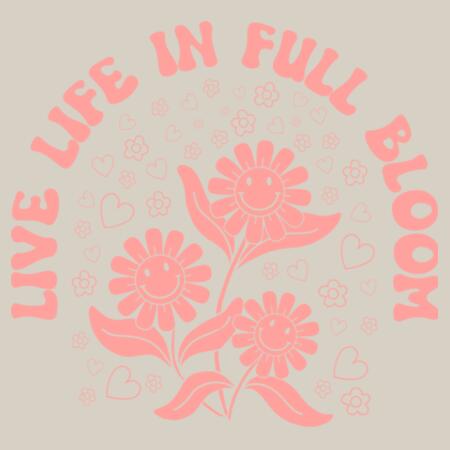 Women | Crop Tee | Live Life in Full Bloom Design