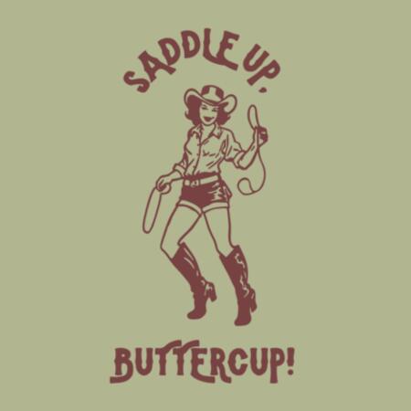 Women | Essential Tee | Saddle Up Buttercup Design