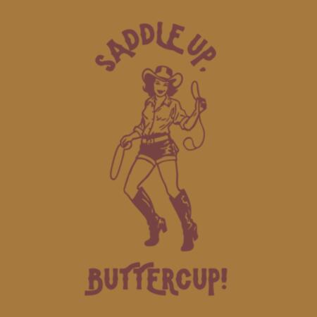 Women | Oversized Tee | Saddle Up Buttercup Design
