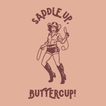 Women | Crop Tee | Saddle Up Buttercup Design