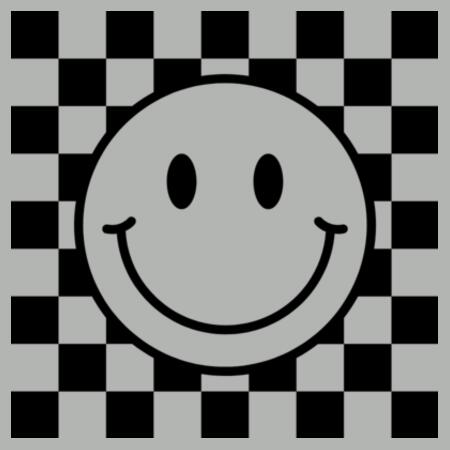 Men | Long-Sleeve Tee | Checkered Smiles Design
