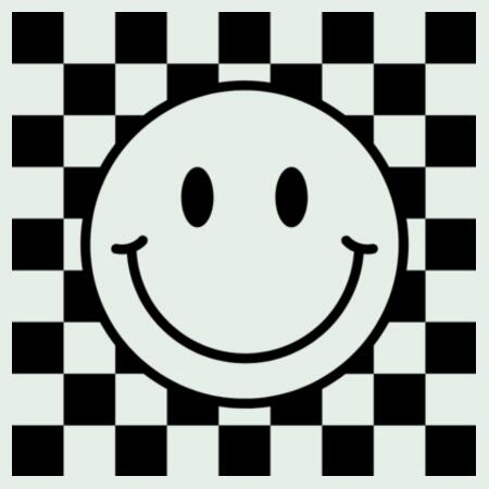 Men | ♻️ Relaxed Hoodie | Checkered Smiles Design