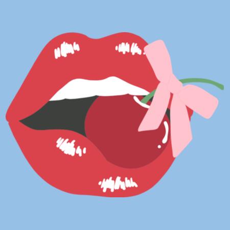 Women | Oversized Tee | Cherry Kiss Design