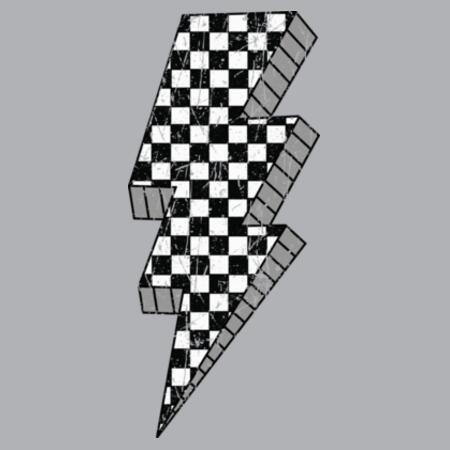 Kids | Essential Tee | Checkered Lightning Bolt Design