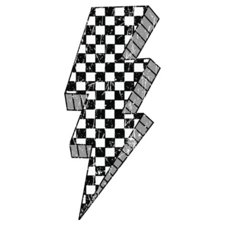 Kids | Tank | Checkered Lightning Bolt Design