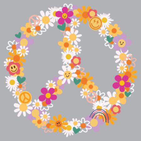 Kids | Long-Sleeve Tee | Flower Power Peace Design
