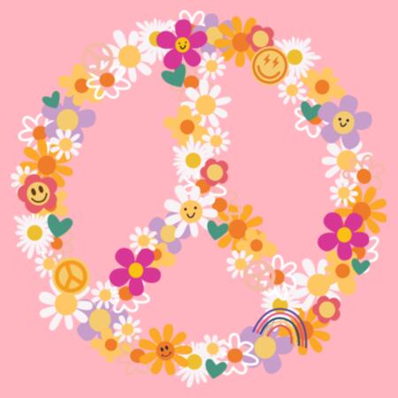Kids | Hoodie | Flower Power Peace Design