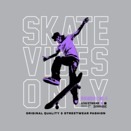 Kids | Long-Sleeve Tee | Skate Vibes Only Design