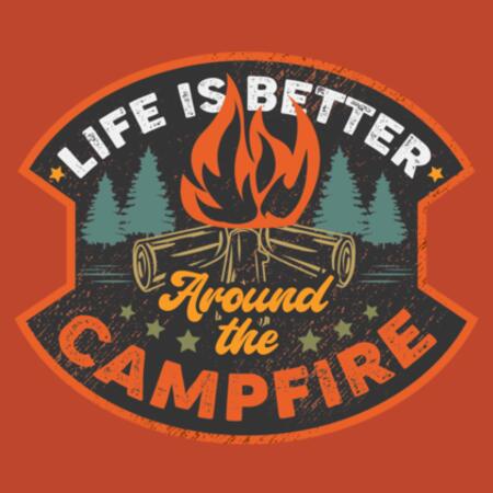 Women | Essential Tee | Life is Better Around the Campfire Design