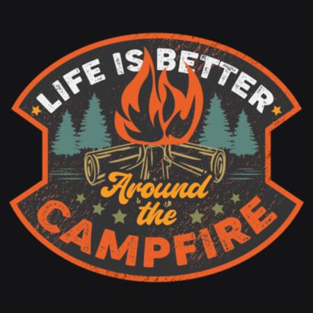 Women | Crop Tee | Life is Better Around the Campfire Design