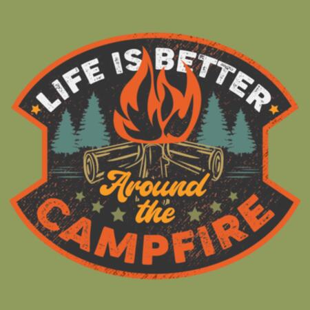 Women | Oversized Tee | Life is Better Around the Campfire Design