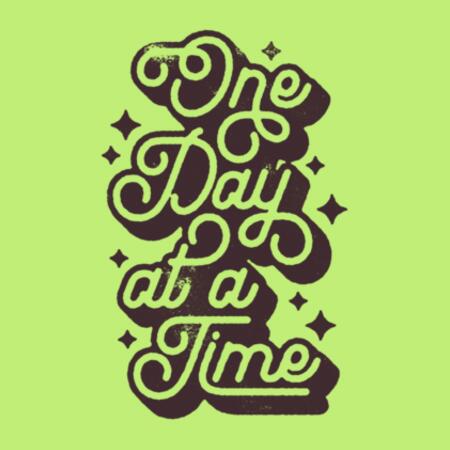 Women | Oversized Tee | One Day at a Time Design