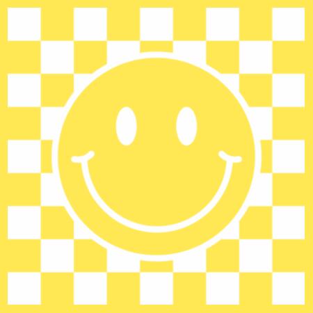 Women | Oversized Tee | Checkered Smiles Design