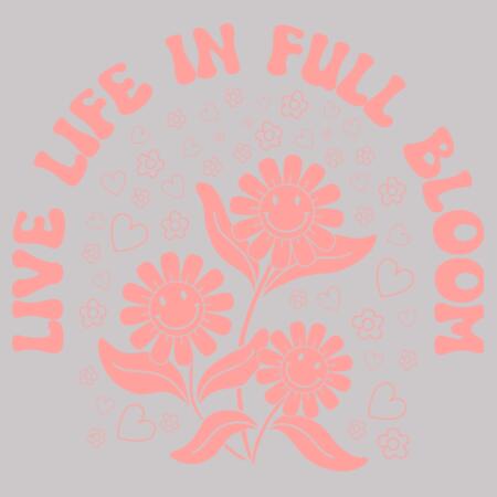 Women | ♻️ Relaxed Sweatshirt | Live Life in Full Bloom Design