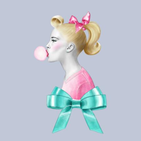 Women | ♻️ Relaxed Sweatshirt | Fifties Bubblegum Girl Design