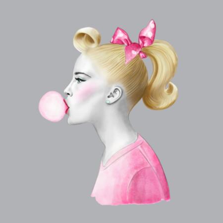 Women | ♻️ Relaxed Sweatshirt | Fifties Bubblegum Girl Design