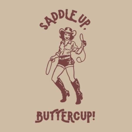 Women | ♻️ Relaxed Hoodie | Saddle Up Buttercup Design