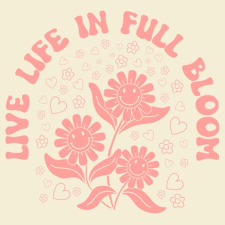 Women | ♻️ Relaxed Hoodie | Live Life in Full Bloom Design