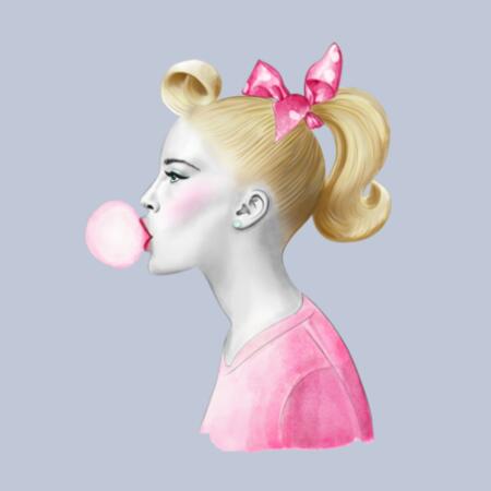 Women | ♻️ Relaxed Hoodie | Fifties Bubblegum Girl Design