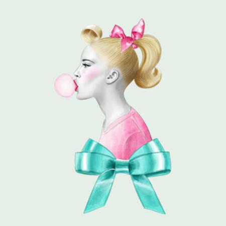 Women | ♻️ Relaxed Hoodie | Fifties Bubblegum Girl Design
