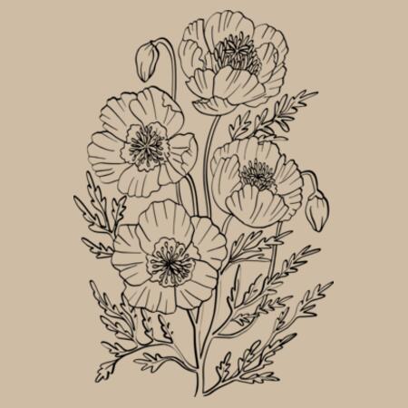 Women | ♻️ Relaxed Sweatshirt | Blooming Poppies Design