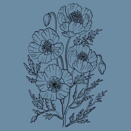 Women | ♻️ Relaxed Hoodie | Blooming Poppies Design