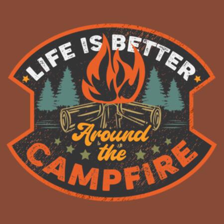 Women | ♻️ Relaxed Hoodie | Life is Better Around the Campfire Design