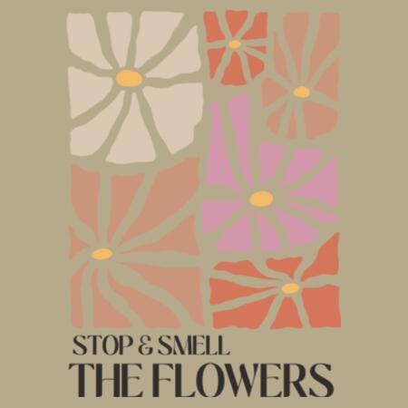 Women | ♻️ Relaxed Sweatshirt | Stop & Smell the Flowers Design